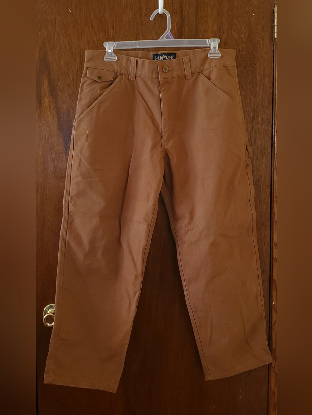 Elkmont Outfitters Tan Work Pants Sz 36x30 Thermal Lined